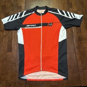 De Marchi Cycling Adult X Large Red White Black Full Zip Polyester Made Italy XL